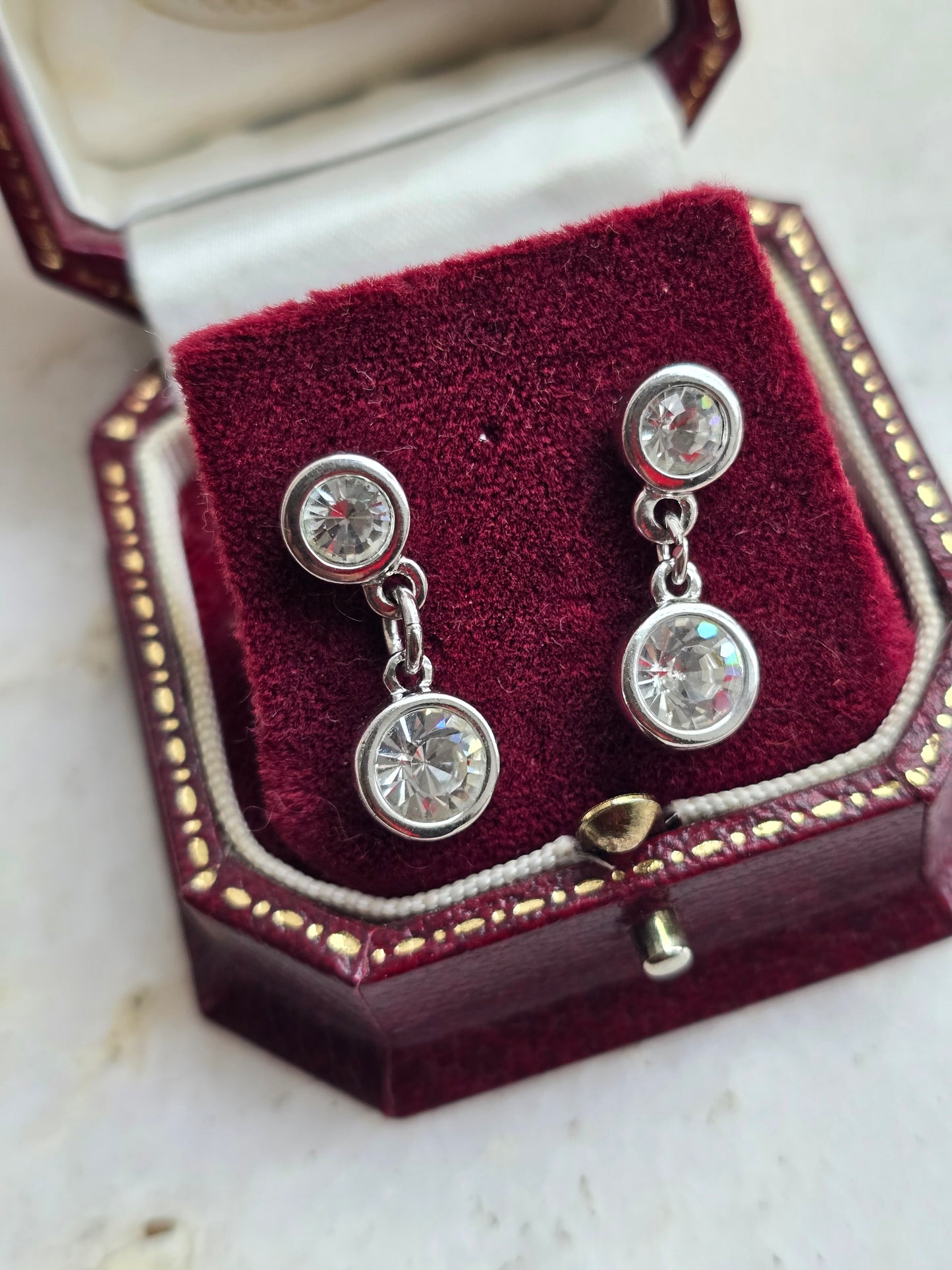 Sidabro spalvos Swarovski auskarai