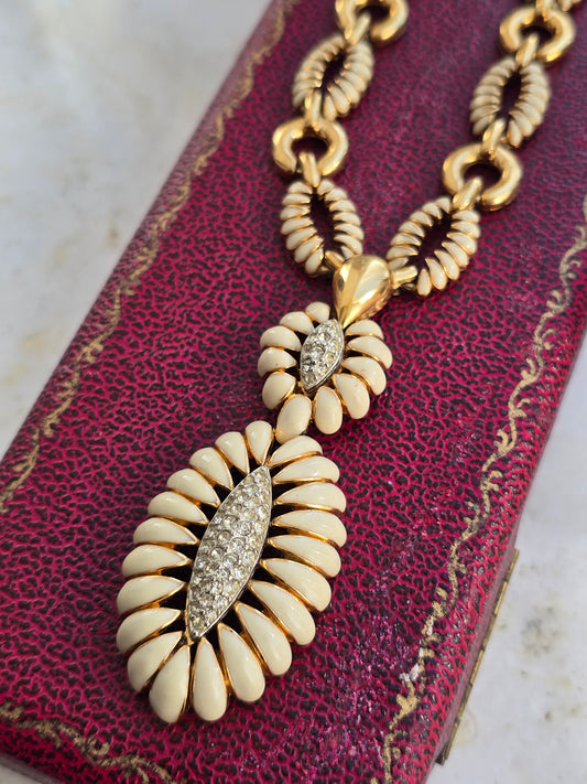 Vintažinis paauksuota d'Orlan kaklo papuošalas