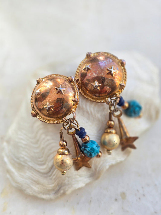 Vintažiniai klipsai žvaigždės