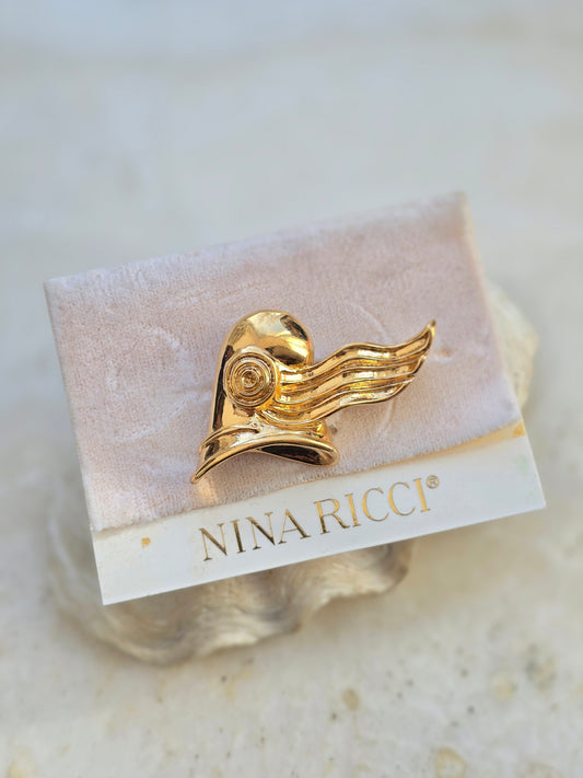 Vintažinė paauksuota NINA RICCI sagė Prancūzijos revoliucijos simbolis