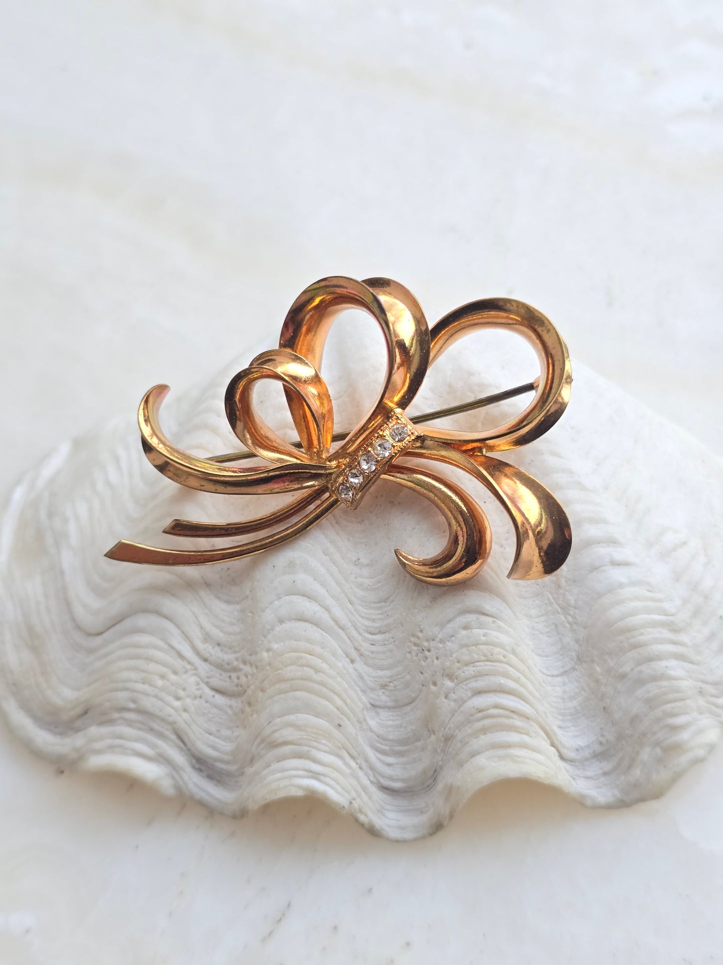 Vintažinė aukso spalvos sagė