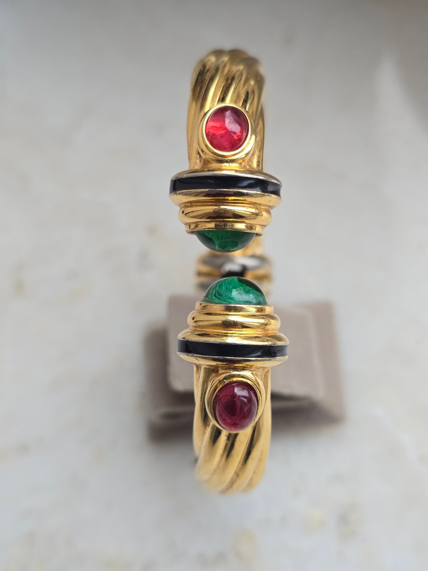 Vintažinė Cascio Bijoux apyrankė su stiklo elementais