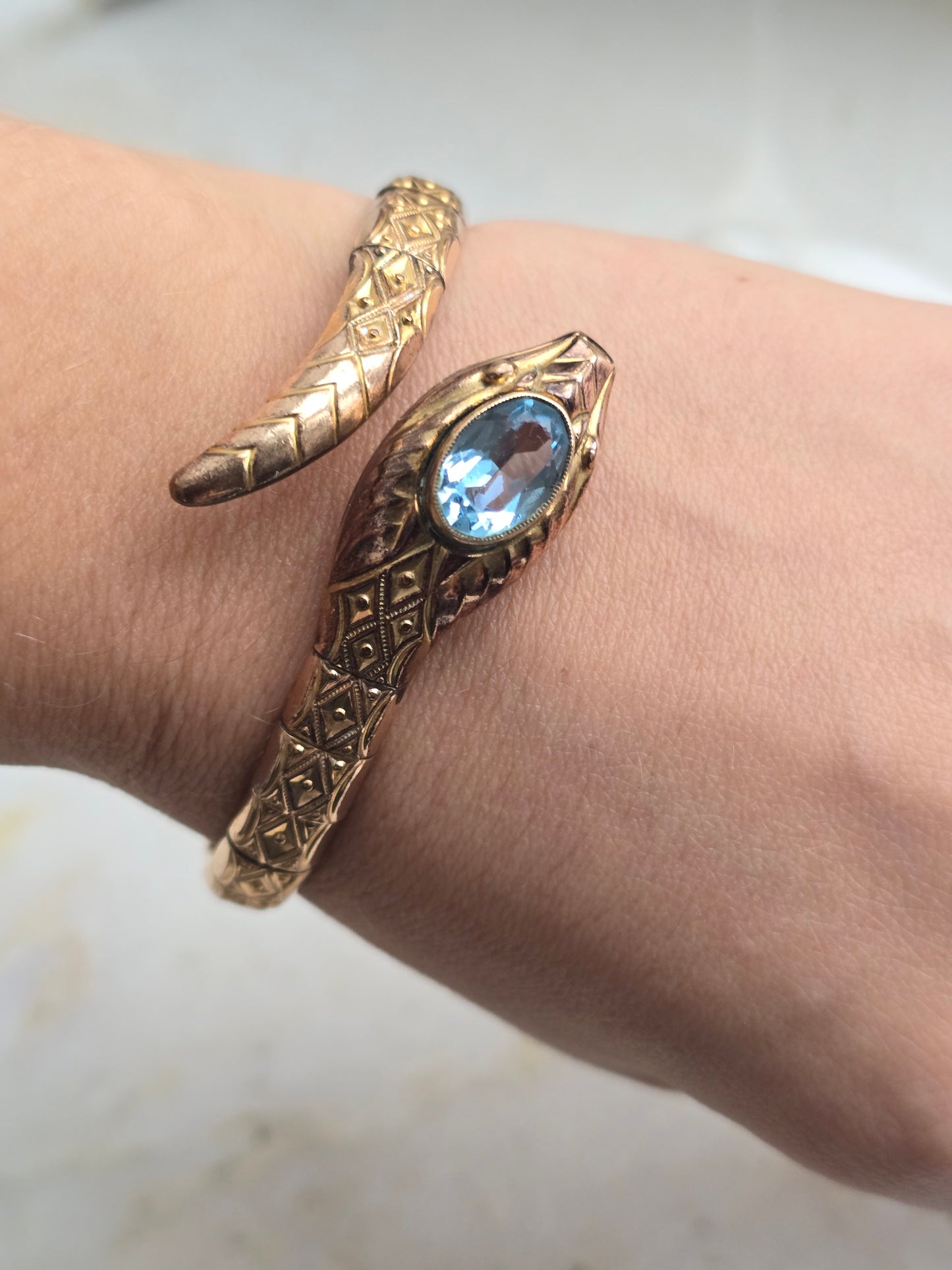 Antikvarinė Art Deco stiliaus Andreas Daub apyrakė gyvatė